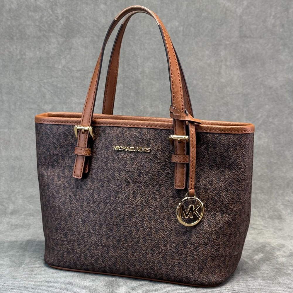 Michael Kors Jet Set XS Signature Tote Brown Monogram